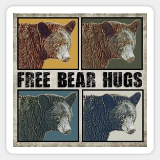FREE BEAR HUGS Sticker